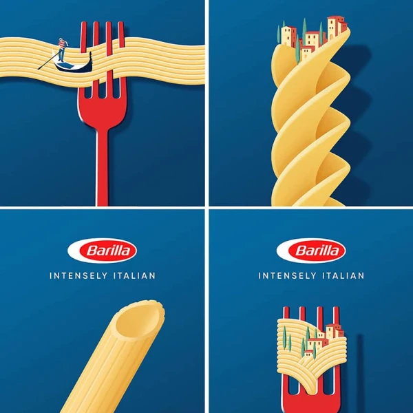 4 illustrations for Barilla Pasta
