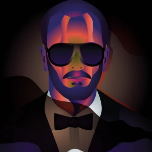 Dark, evocative, abstract. Illustration by Trevor Messersmith, Portrait, Decorative, 